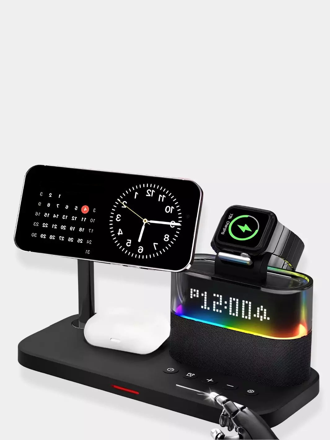 Réveil chargeur Qi2 5 en 1