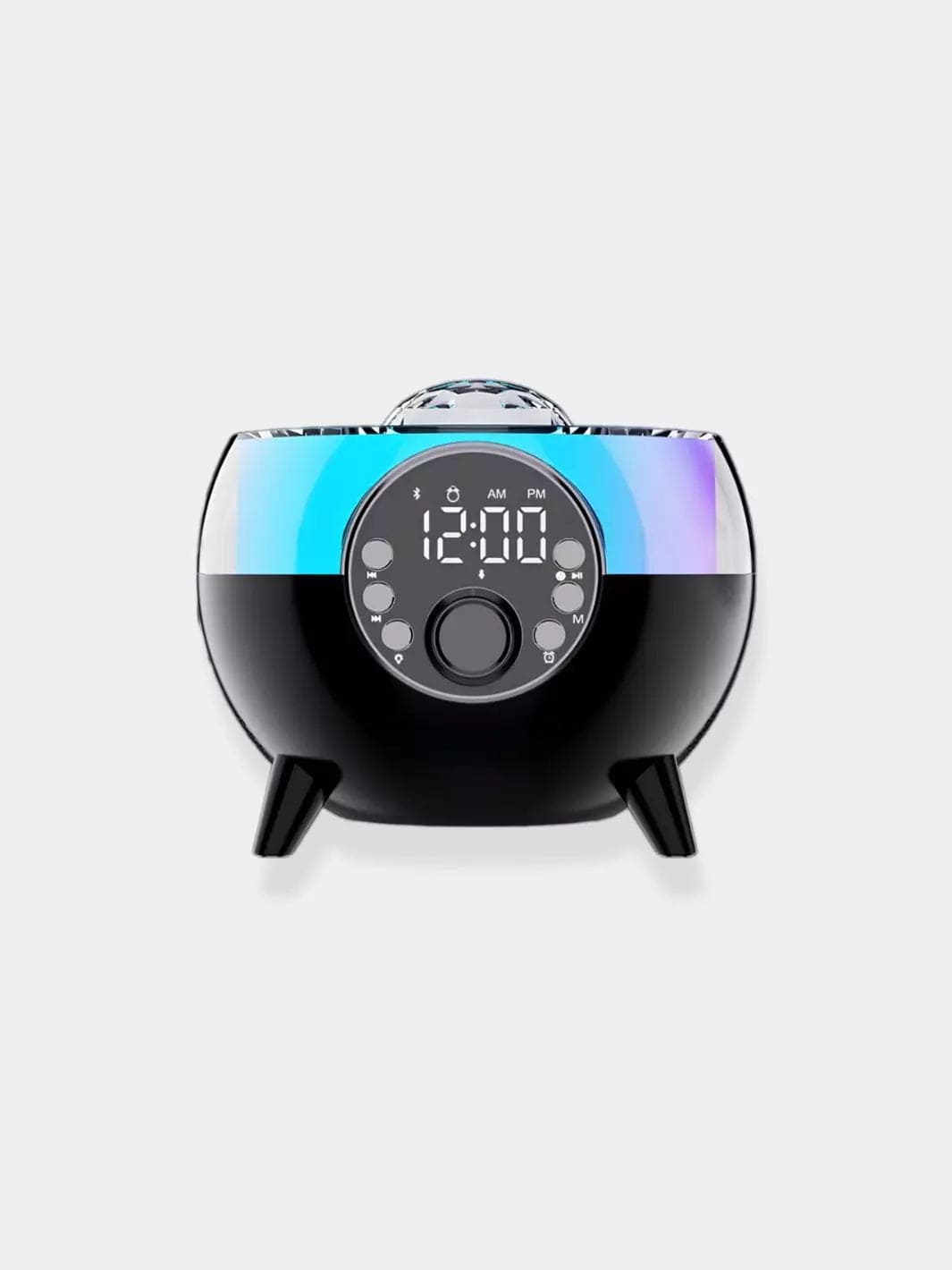 Radio réveil projecteur bluetooth Noir