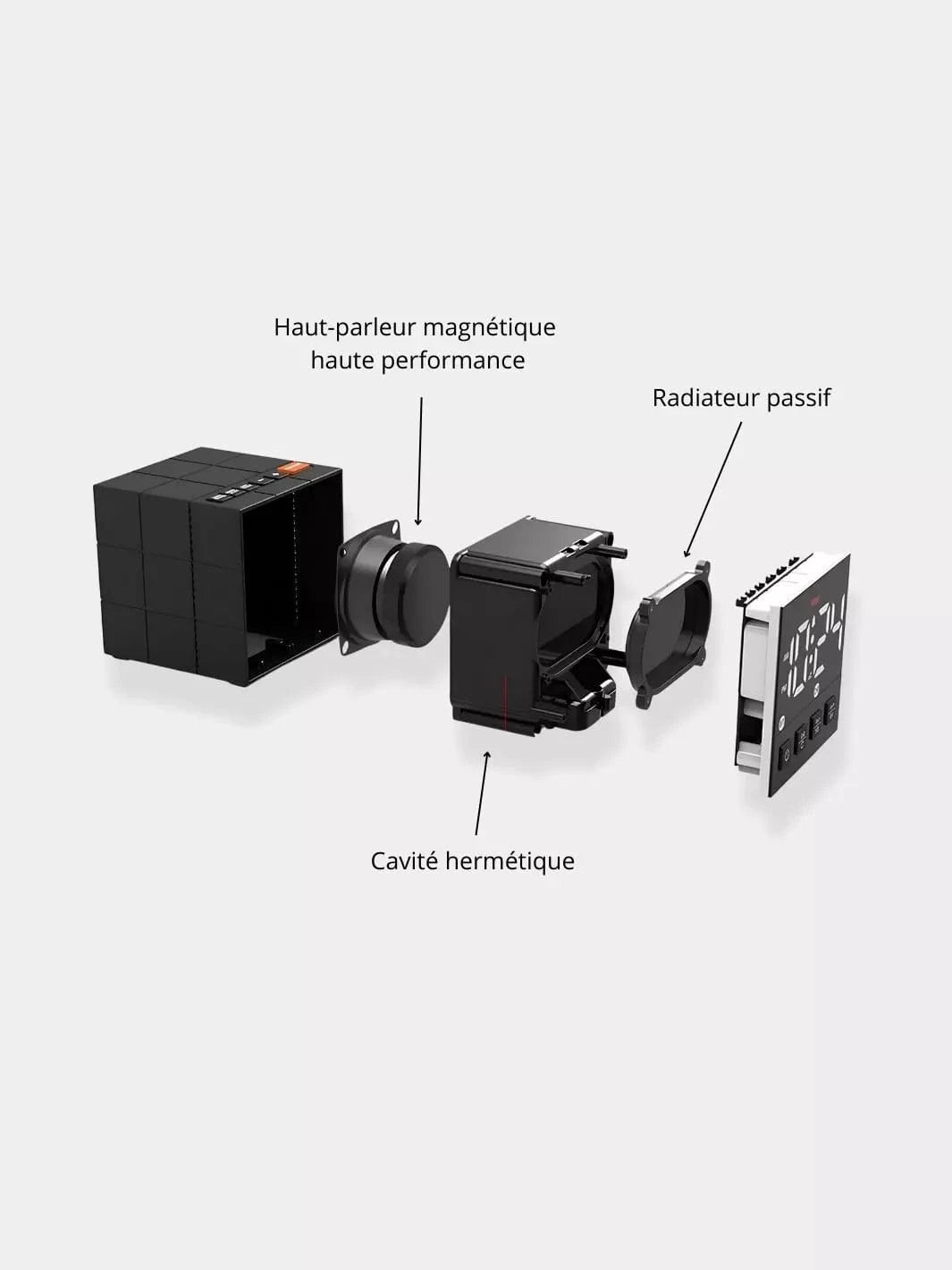 Réveil design cube