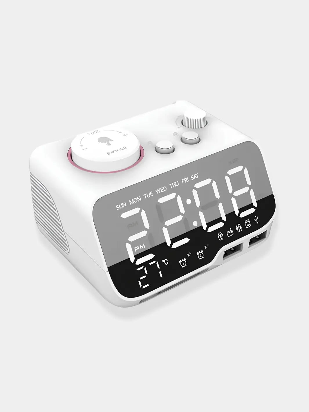 Radio réveil moderne V2 blanc