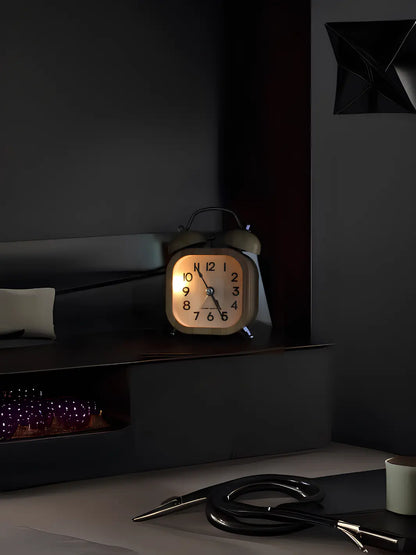Réveil bois vintage lumineux