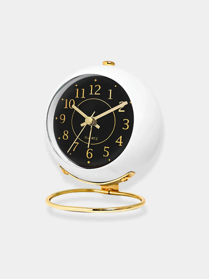 Réveil design vintage cadran noir Blanc