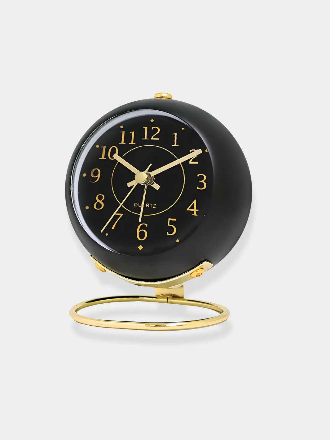 Réveil design vintage cadran noir Noir