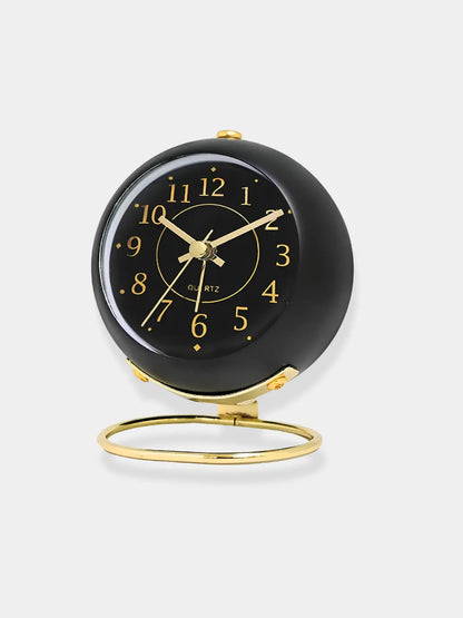 Réveil design vintage cadran noir Noir