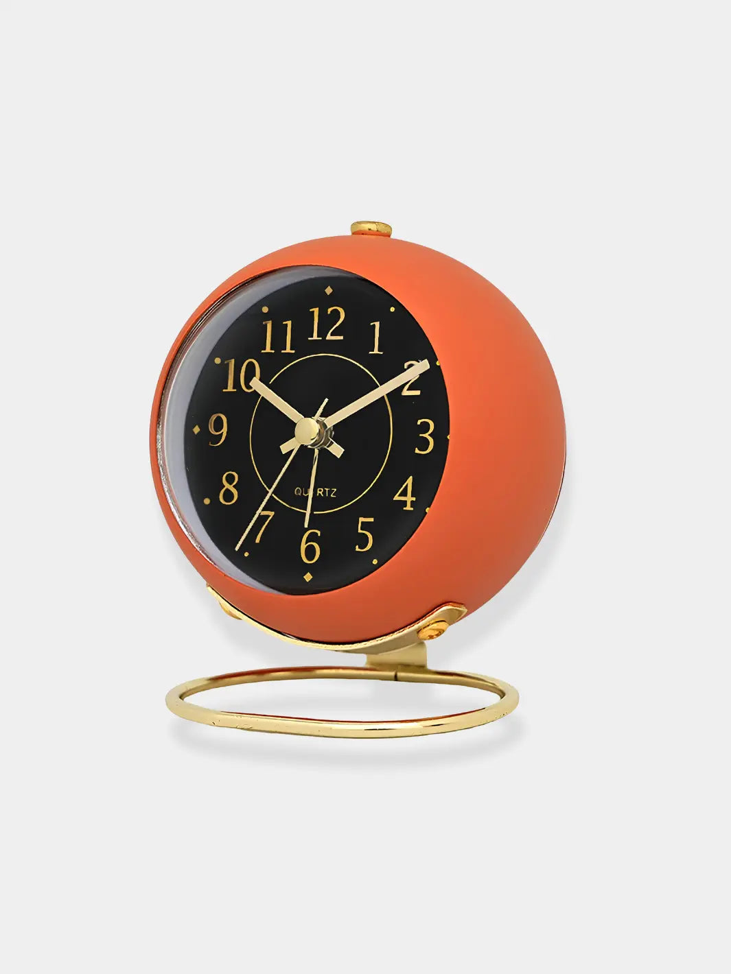 Réveil design vintage cadran noir Orange
