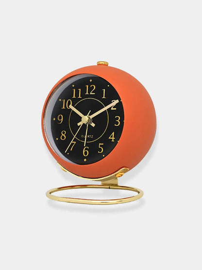 Réveil design vintage cadran noir Orange