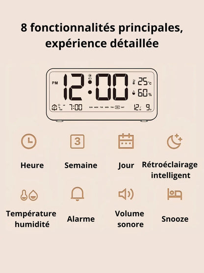 Réveil digital multifonction LED