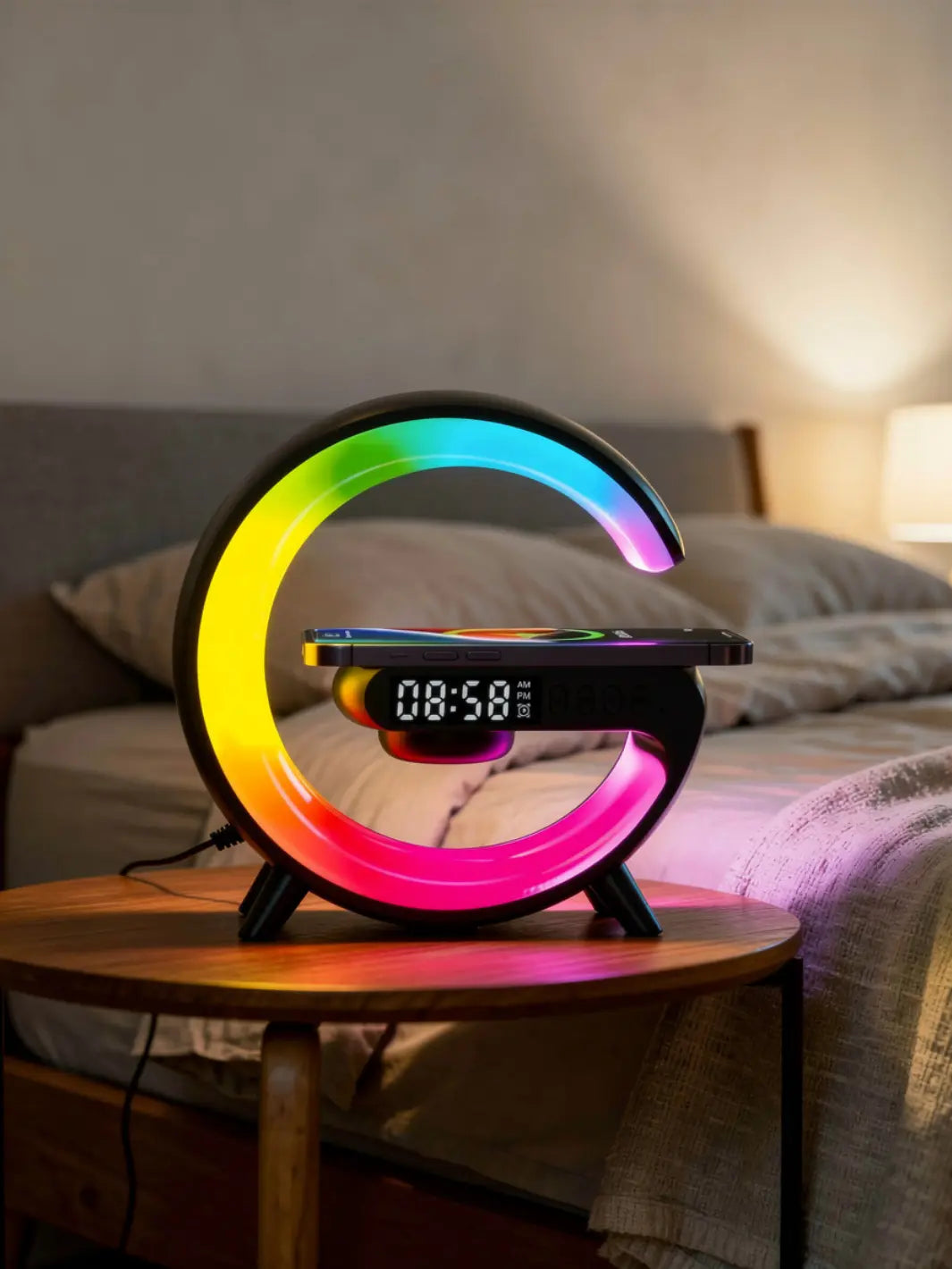 Réveil intelligent LED charge sans fil