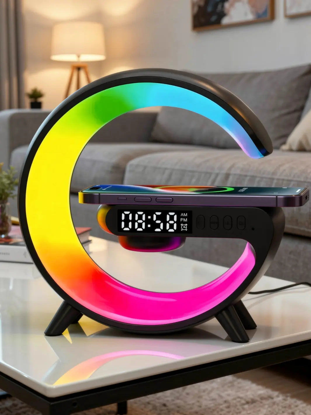 Réveil intelligent LED charge sans fil