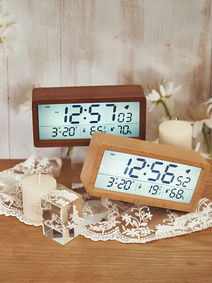 Réveil matin en bois