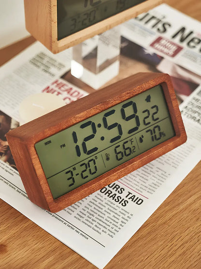 Réveil matin en bois