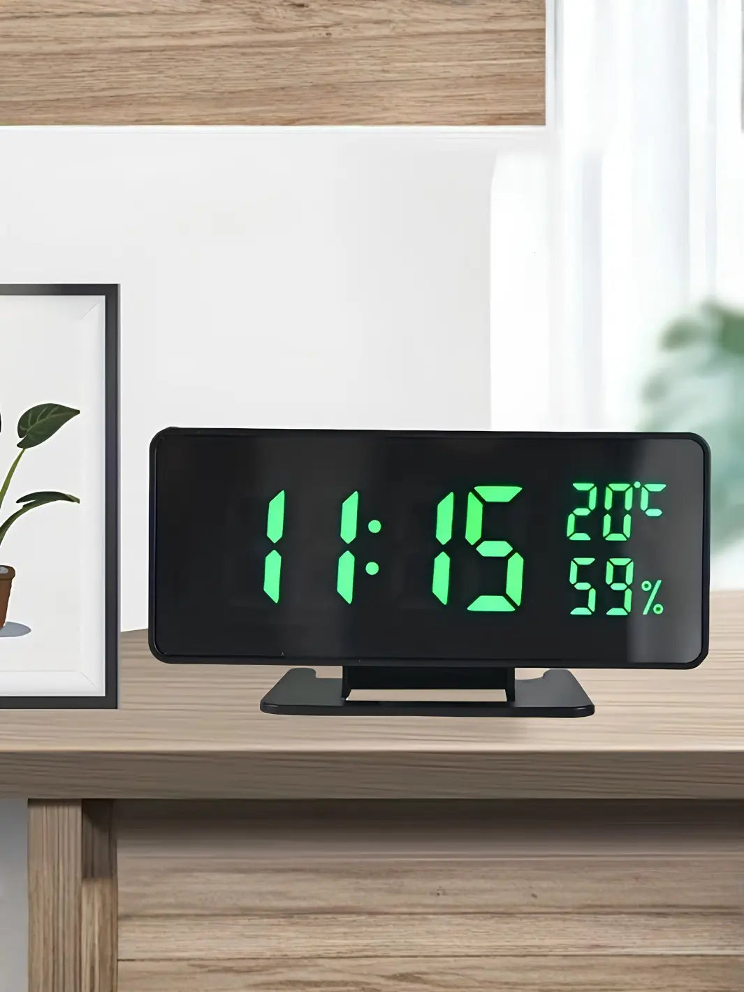 Réveil moderne avec température et humidité