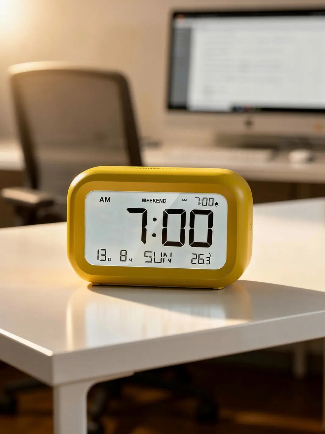 Réveil numérique rétroéclairage LCD
