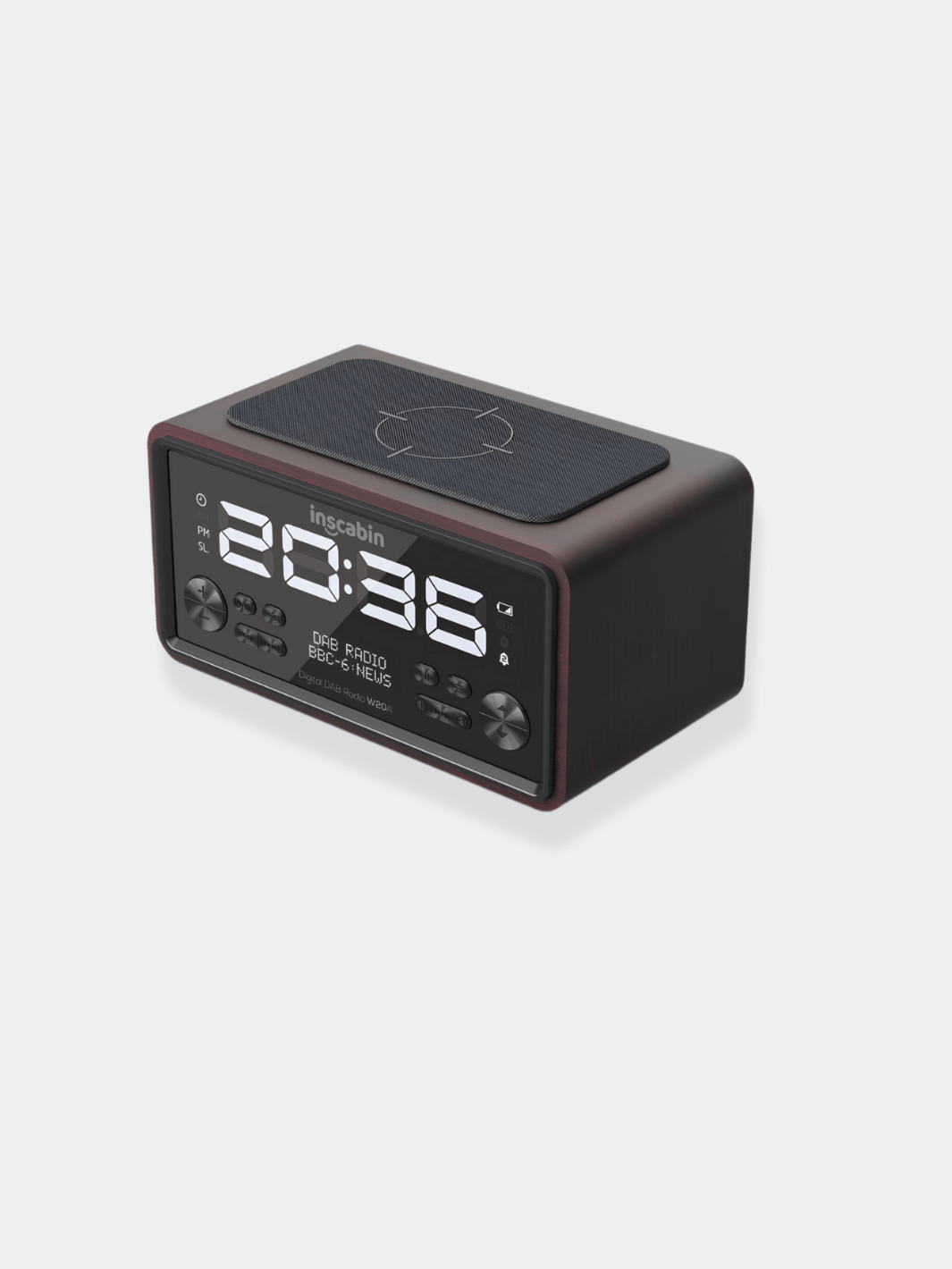 Radio réveil bois bluetooth chargeur Bois marron