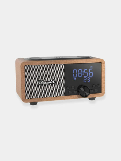 Radio réveil en bois Marron