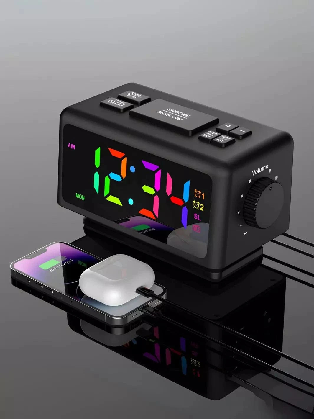 Radio réveil LED