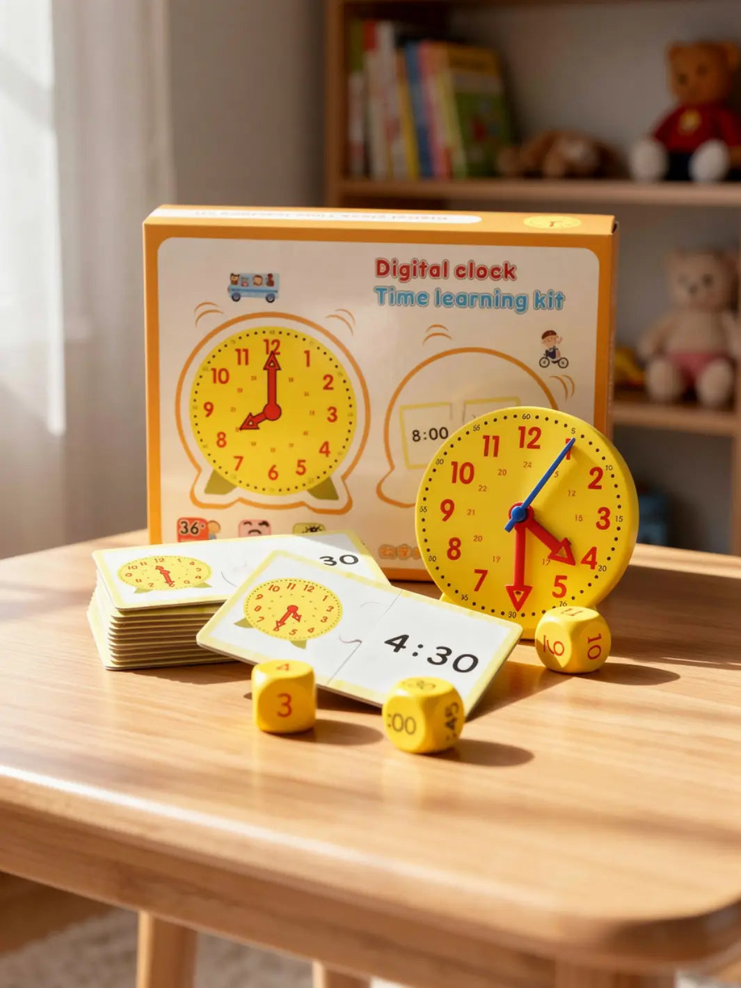 Horloge d'apprentissage jaune