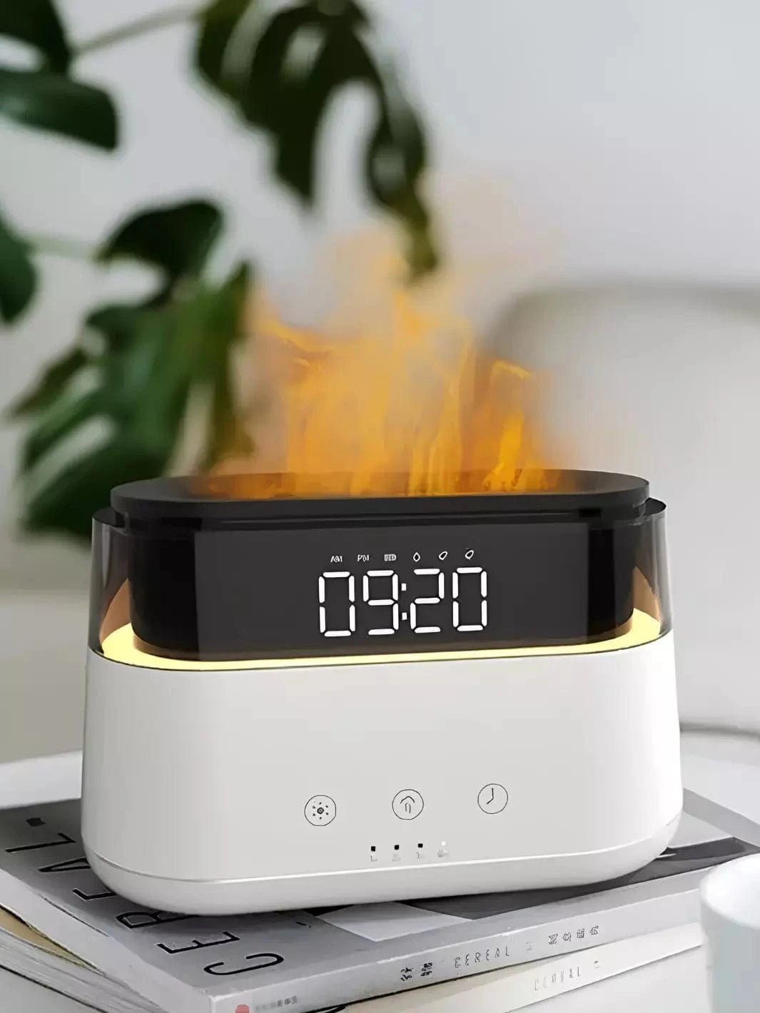 Réveil diffuseur d'arômes de flamme