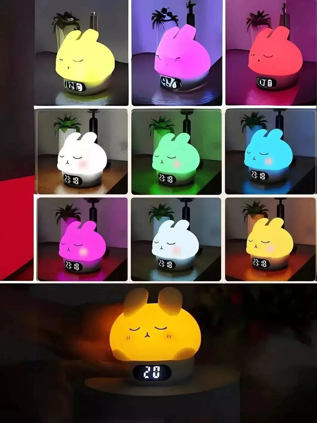 Réveil lapin lumineux