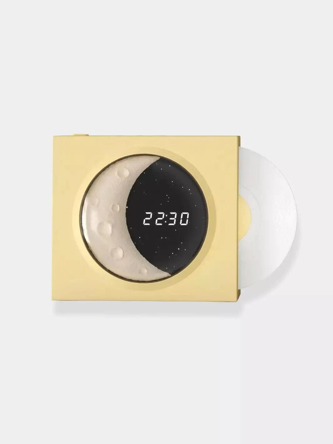 Réveil rétro Vinyl Jaune