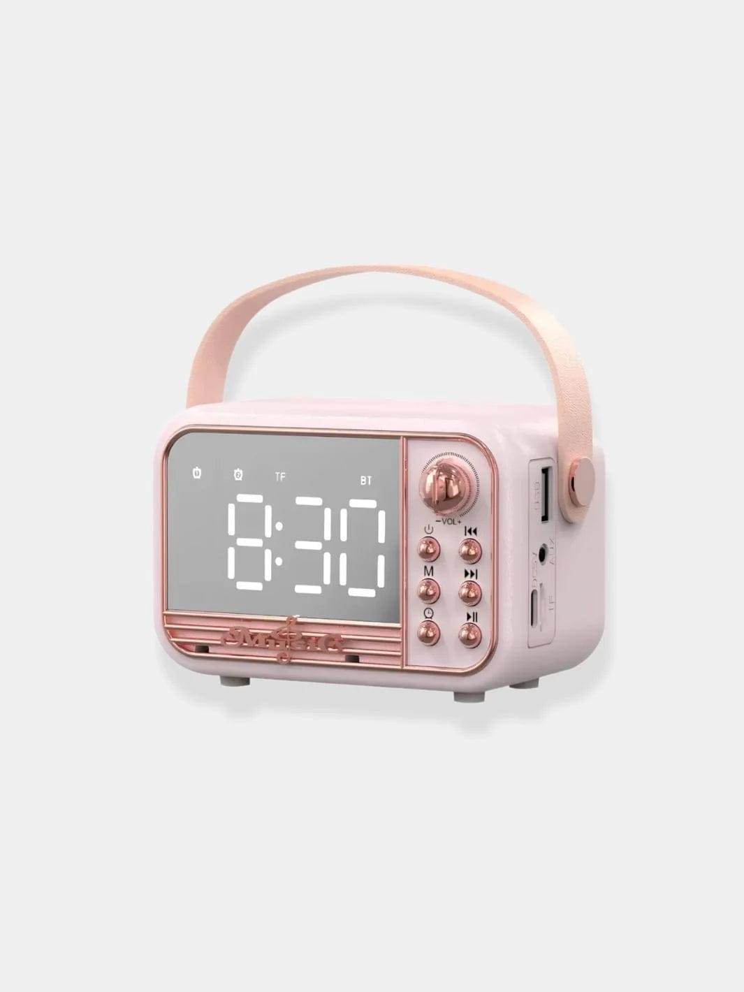 Réveil vintage portable Rose